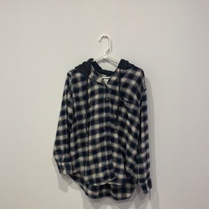 American Eagle Hooded Flannel